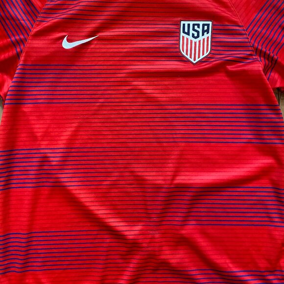 Nike USMNT USA Jersey Authentic Training Shirt, 2016 2017, Red / Blue, Sz XL - Picture 4 of 11